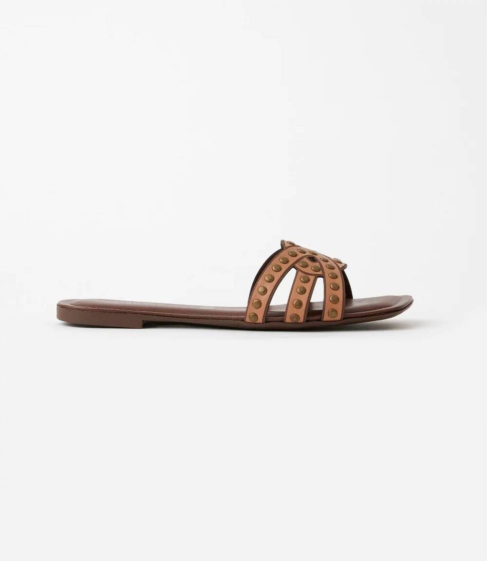 NEW SEYCHELLES women's treasure cut out slide sandals in tan